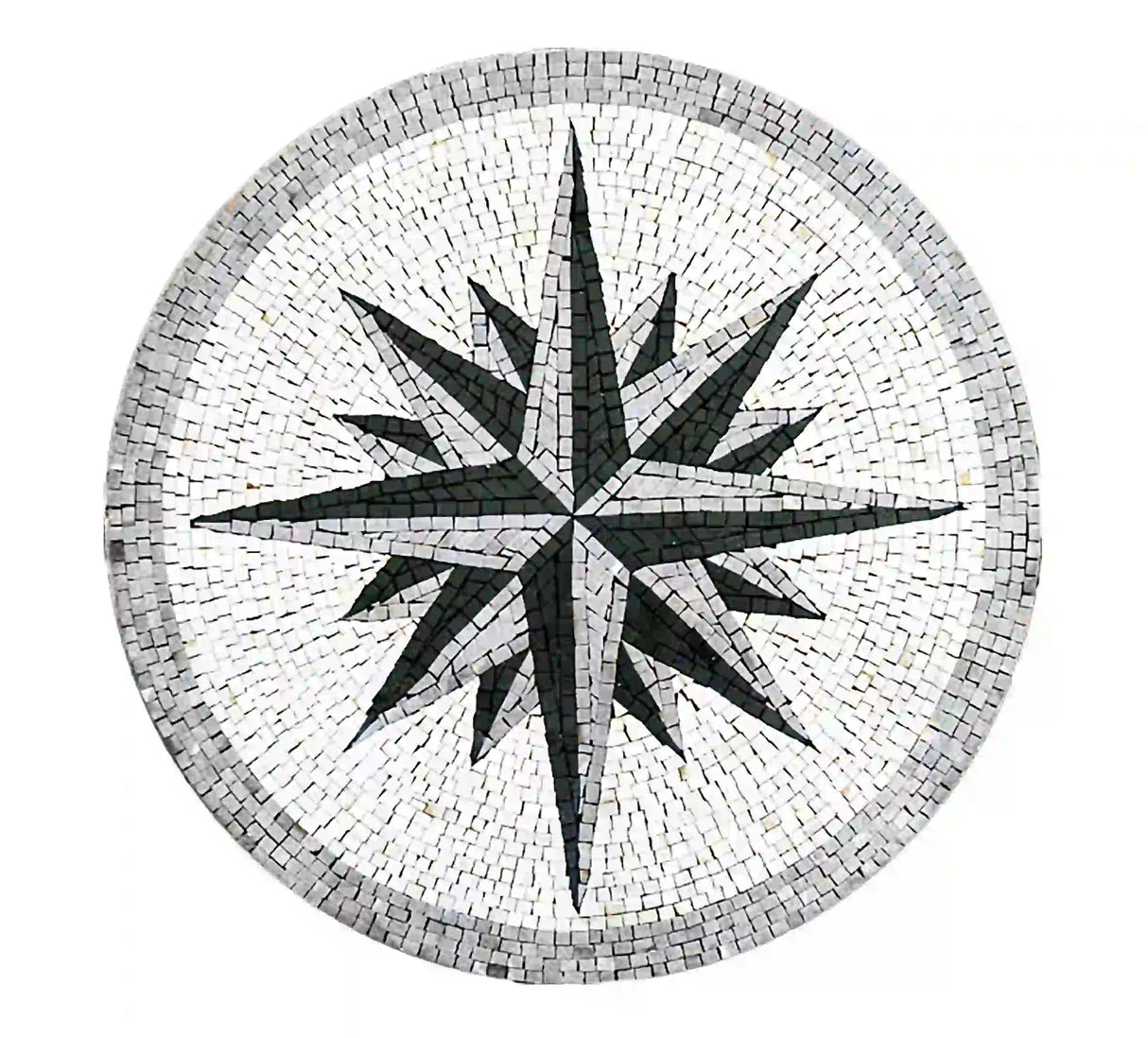Personalizable Marble Mosaic Medallion Tiles, Thousands Of Designs Available, Shipping Worldwide