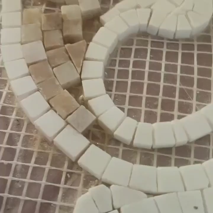 Let's check how marble mosaic are making with this video